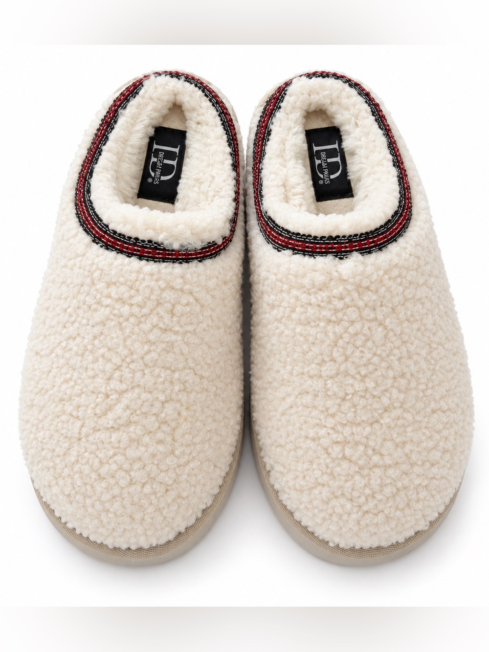 Cozy Cream Sherpa Slip-On House Shoes